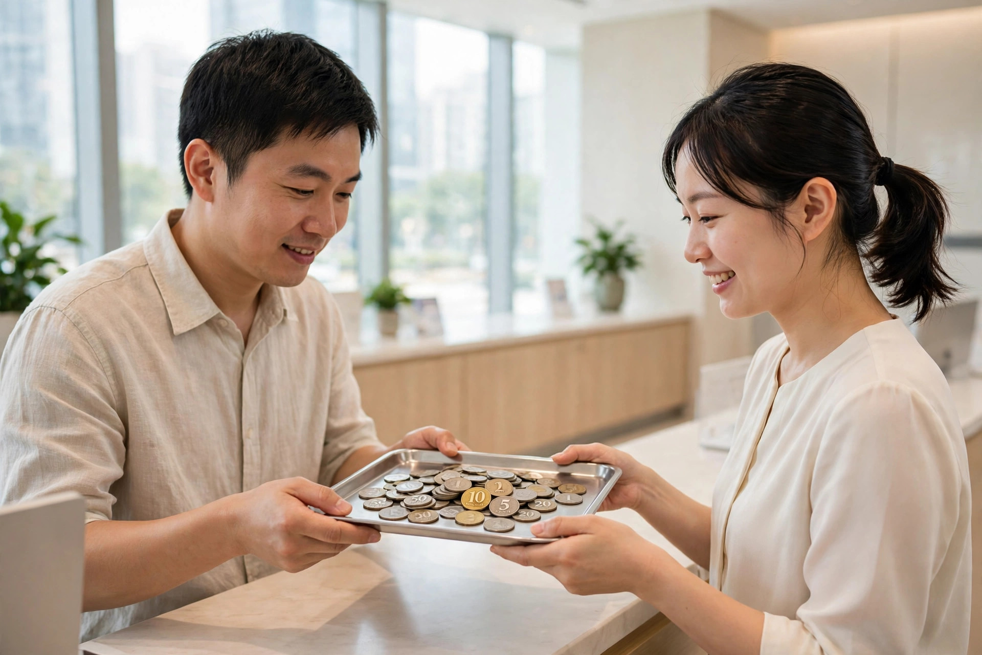 門市向銀行唱散紙安排