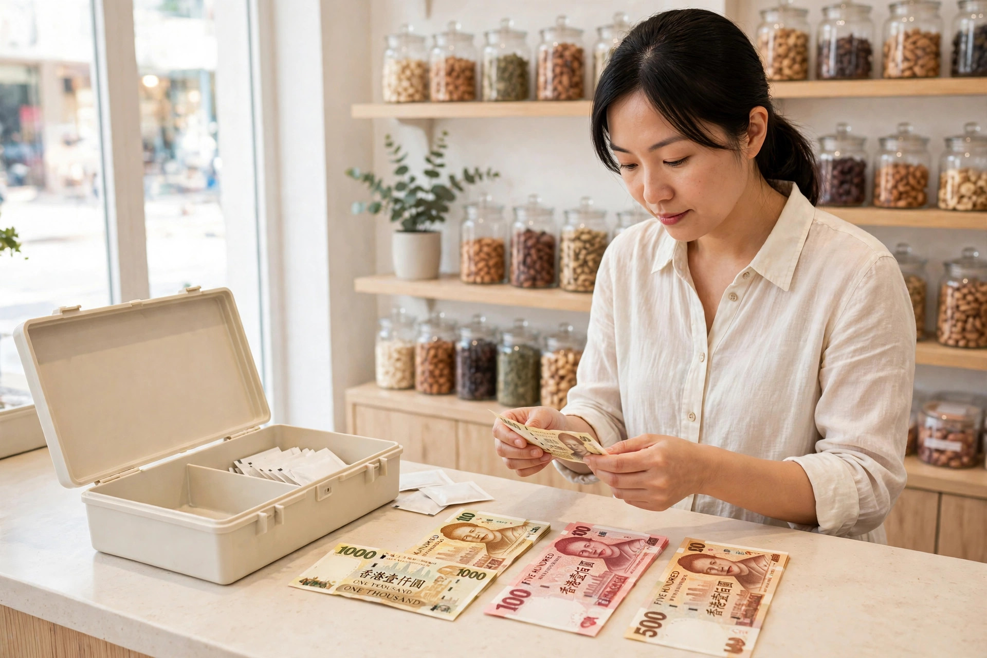 門市收銀紙幣防潮管理