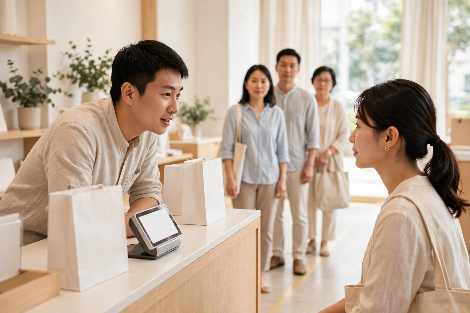 門市收銀處顧客私隱：對話音量、單據、排隊距離