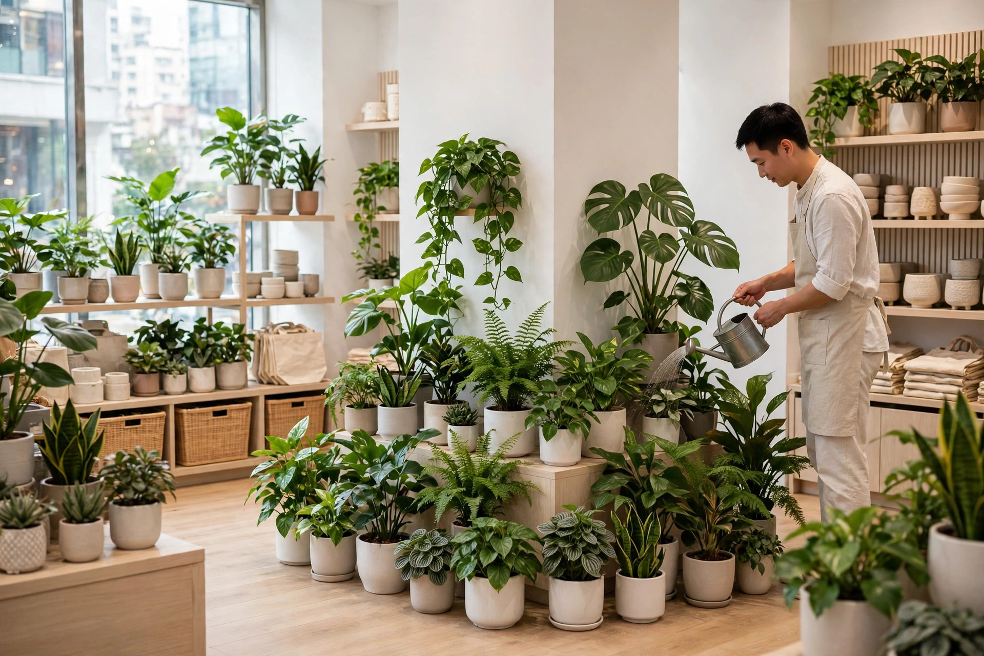門市店內植物管理：選購、擺放、澆水與安全