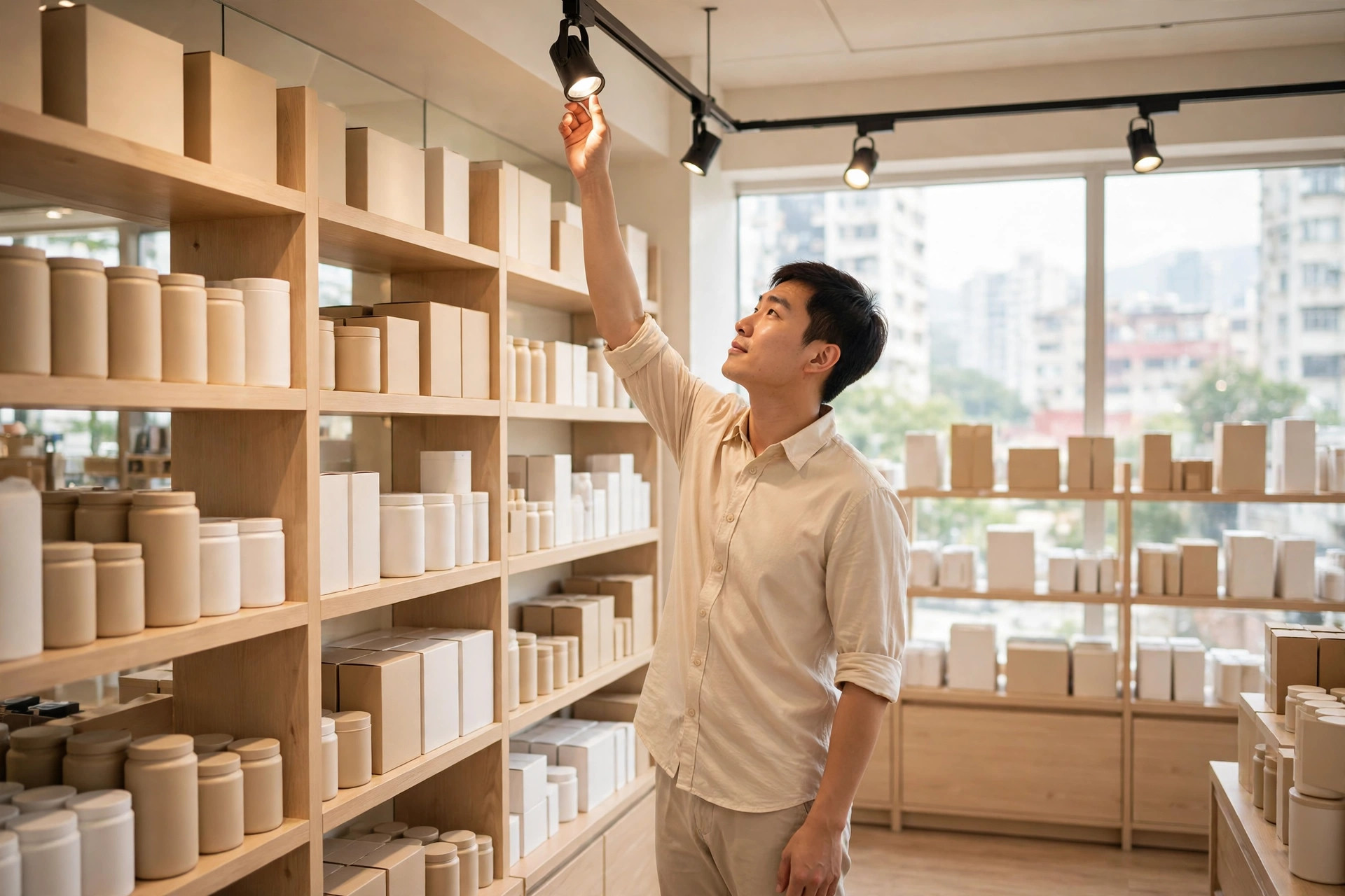 門市貨品陳列季節燈光調整管理
