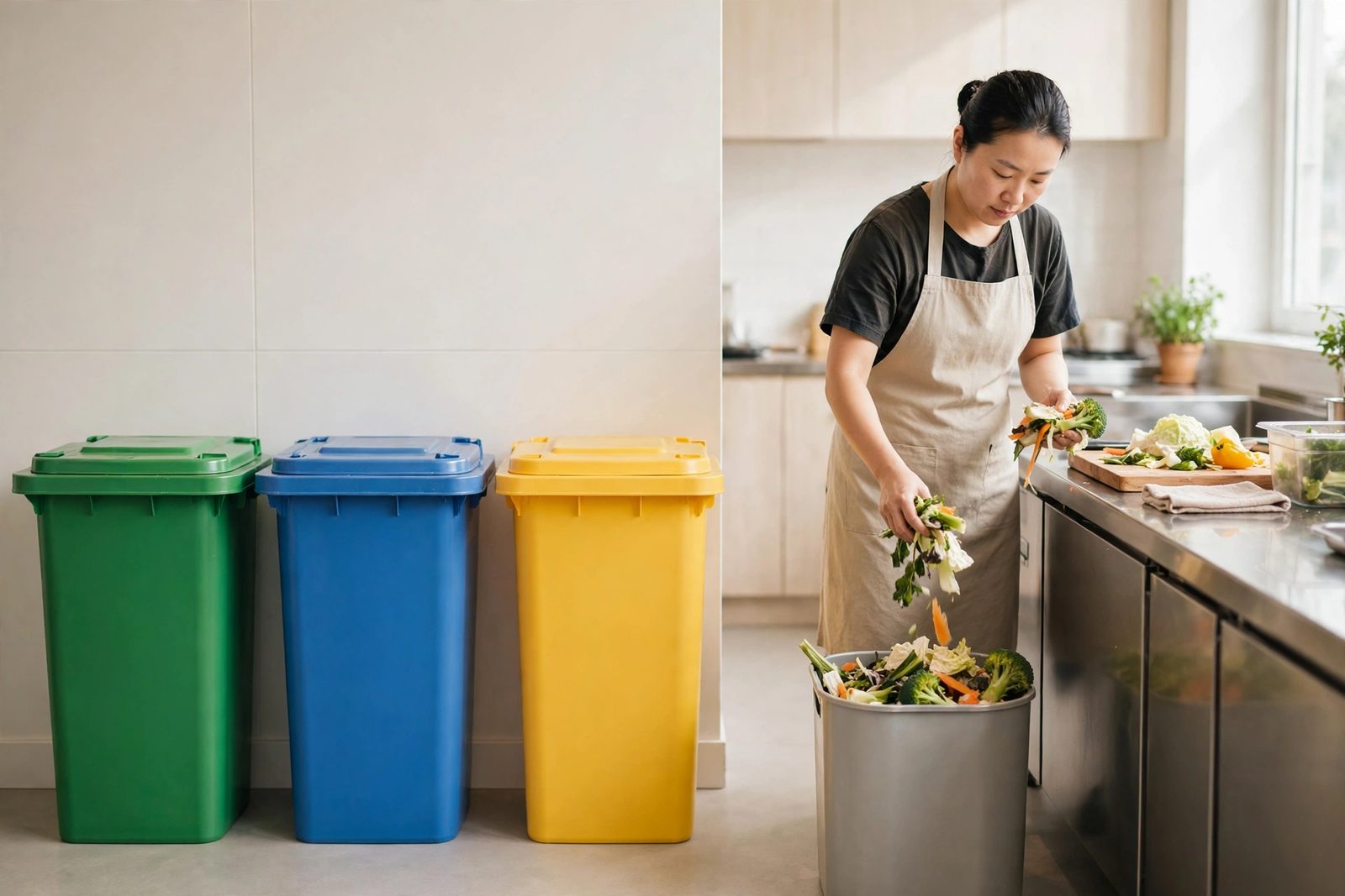 垃圾征費擱置之後，商戶廢物分類同廚餘處理點做先啱？